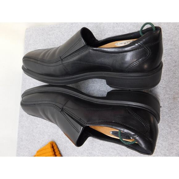 Ecco Dress Shoes Mens Size 10.5 Black Leather Slip On Comfort Oxford Work main image 4